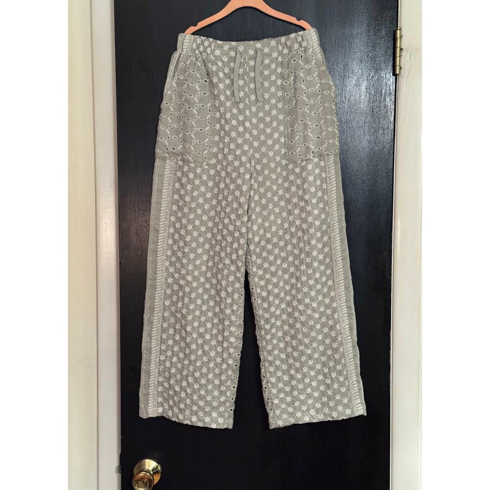 Zara Girls Textured Lace Embroidered Trouser Pants Size 11-12y
